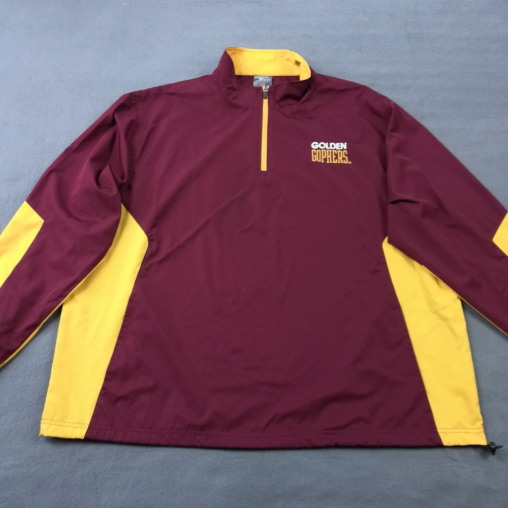 Minnesota Gophers Knights Apparel Mens 1/4 Zip Pullover Maroon Gold Jacket XL